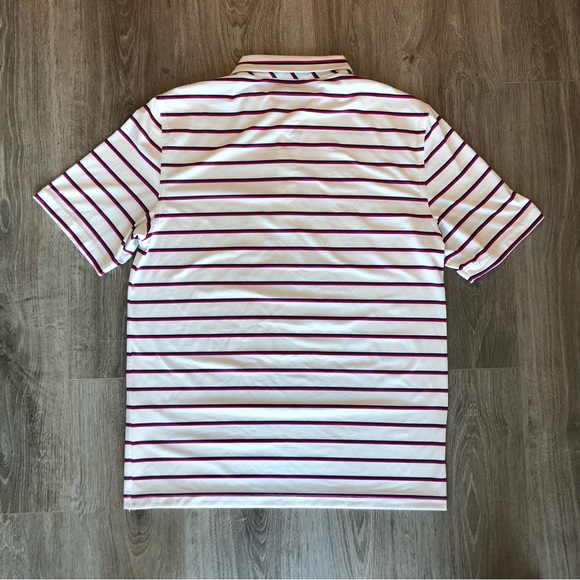 Vineyard Vines Performance White Striped Polo Shirt Size L - Picture 4 of 4